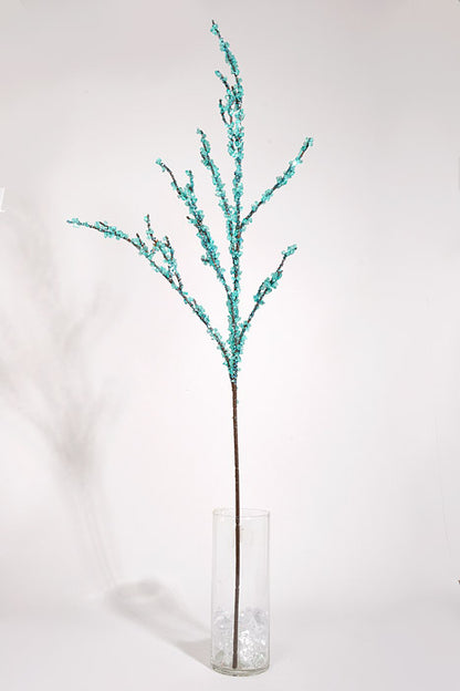 37" Metallic Crushed Iced Spray Aqua