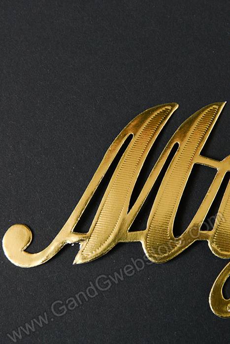 2.25" Large Paper "my" Gold Pkg/10