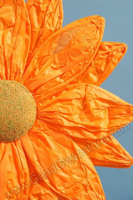 13.5" Hanging Paper Flower Orange