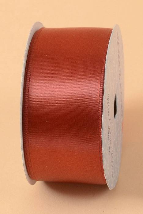 1.5" X 10yds Wired Satin Ribbon Cinnamon