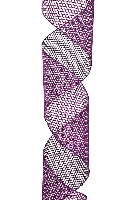 5" X 10yds Glittery Net Ribbon Purple