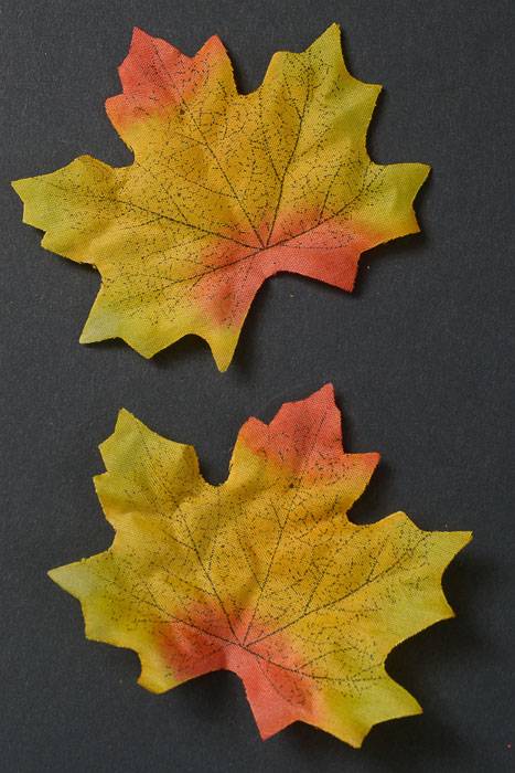 3" Silk Screen Maple Leaves Orange/yellow Pkg/100