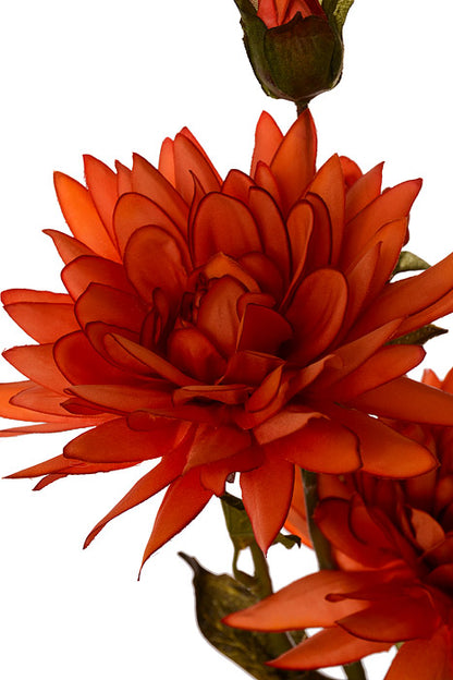 37" Silk Chrysanthemum Spray Orange