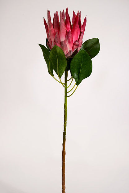 28" Artificial King Protea Spray Hot Pink