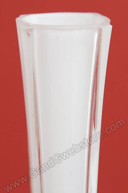 20" Eiffel Tower Glass Vase White