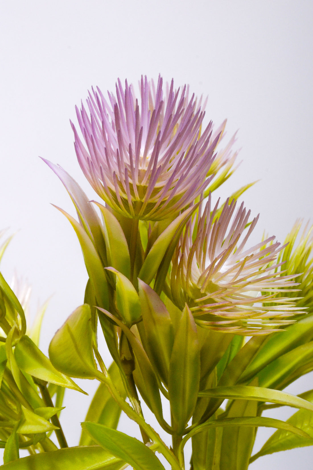 13.75" Artificial Thistle Bush Lavender