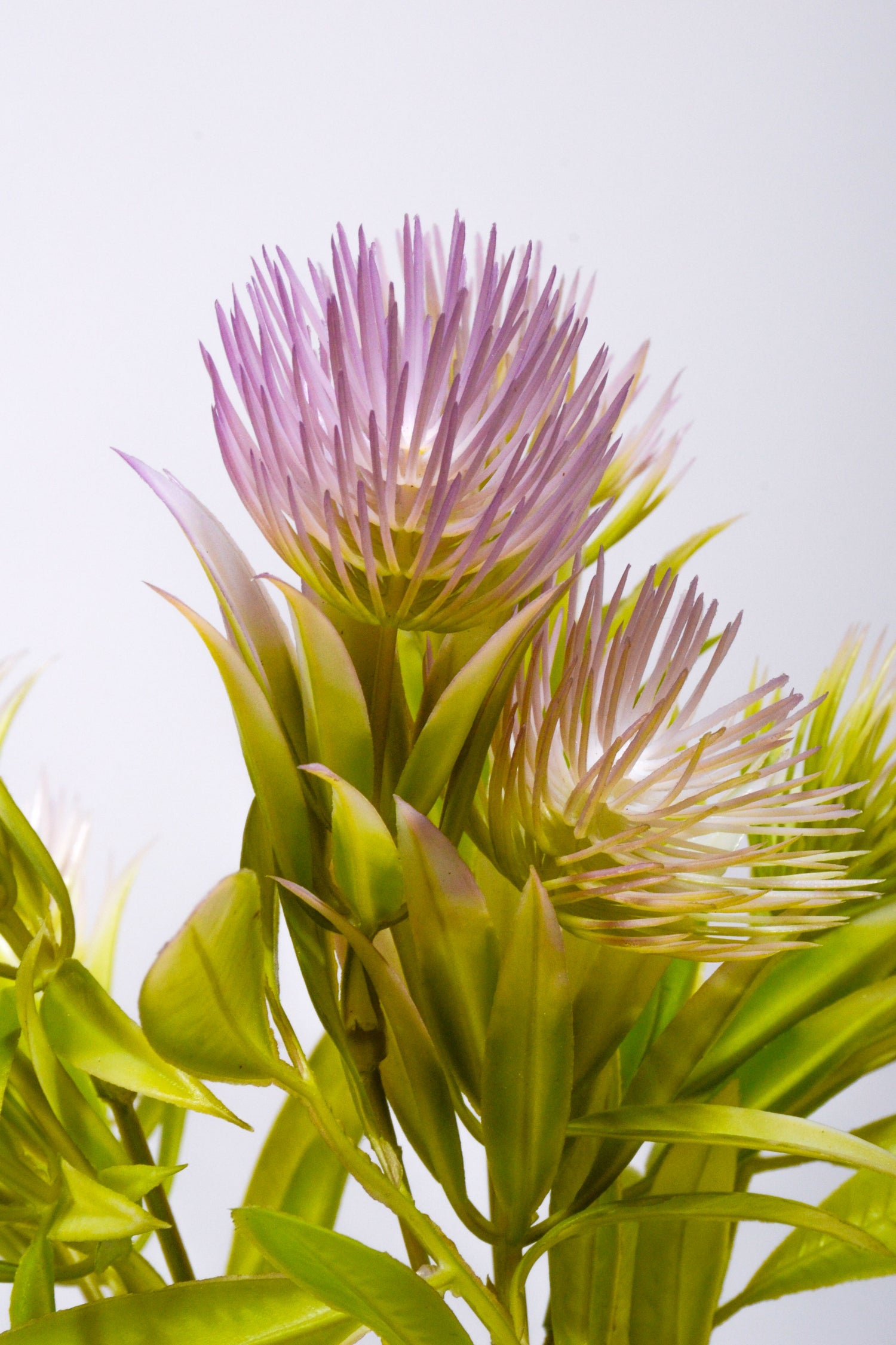 13.75" Artificial Thistle Bush Lavender