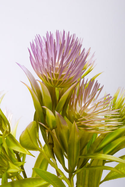 13.75" Artificial Thistle Bush Lavender