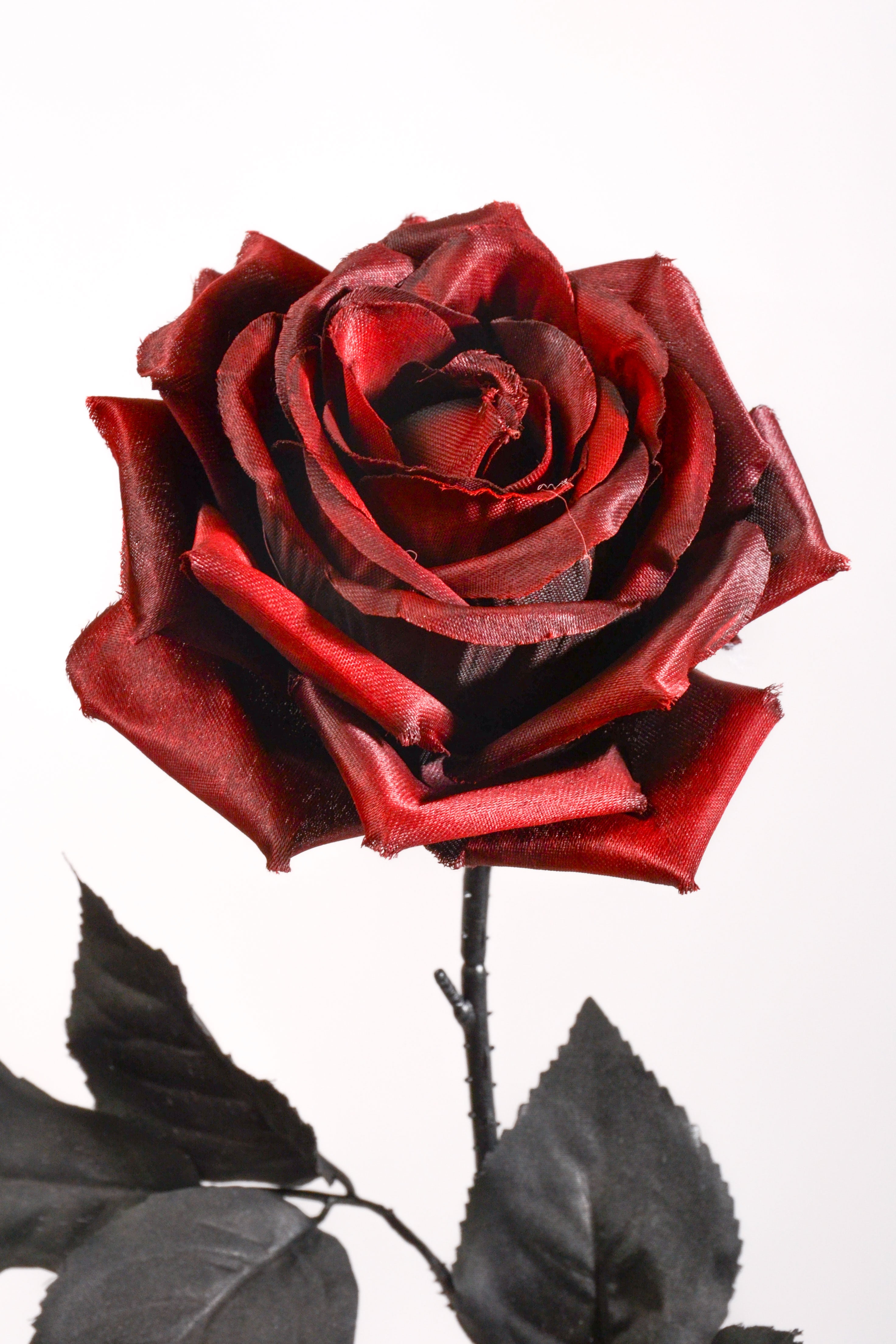 25" Silk Rose Spray Dark Red