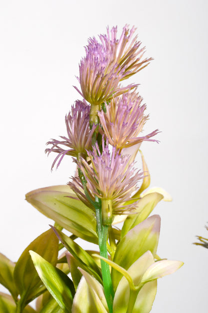 14" Artificial Alliums Bush Purple