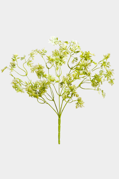 19.5" Artificial French Parsley Bush Green/White