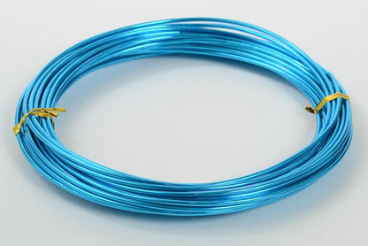2mm X 10yds Aluminium Wire Turquoise