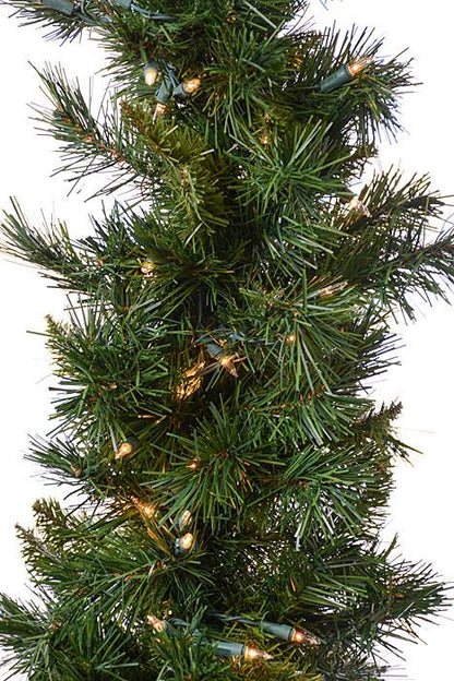 6ft Sugar Pine Swag Garland W/lights Green /100lts