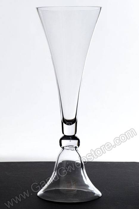 9" X 24" Clarinet Glass Vase Clear