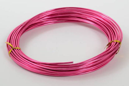 2mm X 10yds Aluminium Wire Fuchsia