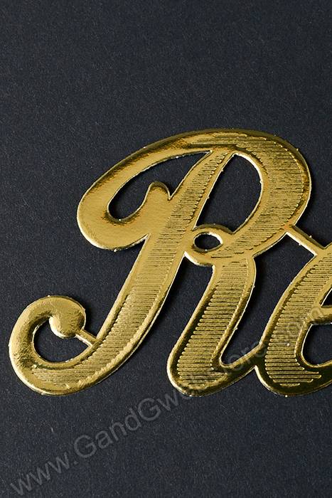 1.5" Large Paper " Rest" Gold Pkg/10