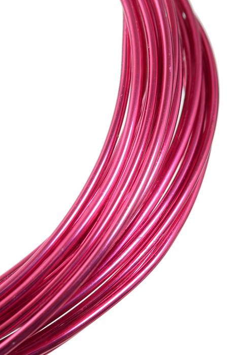 2mm X 10yds Aluminium Wire Fuchsia