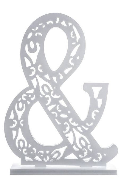 19.75" Carved Symbol "&amp;" White