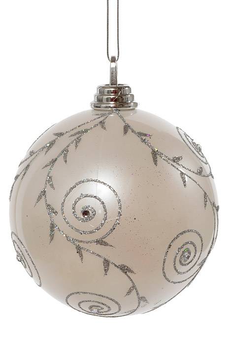 140mm Ball W/glitter/jewel White/silver
