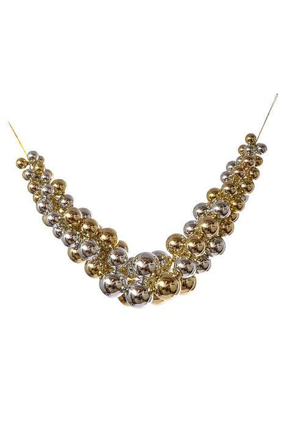 52" Mixed Ball Swag Garland Gold/Silver