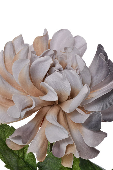 23.25&quot; Silk Dahlia Spray Beige/Gray