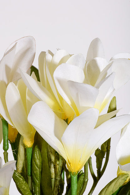 22" Artificial Plumeria Spray Cream/Yellow