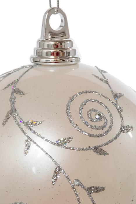140mm Ball W/glitter/jewel White/silver