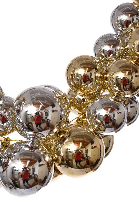 52" Mixed Ball Swag Garland Gold/Silver