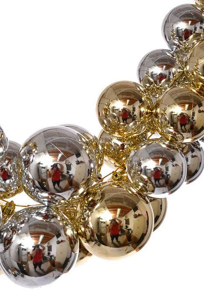 52" Mixed Ball Swag Garland Gold/Silver