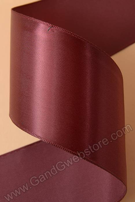 2.5" X 10yds Wired Satin Ribbon Burgundy