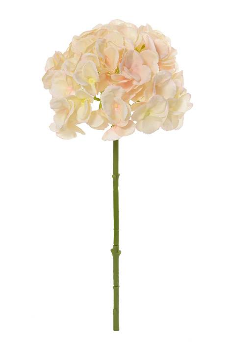 19" Silk Hydrangea Spray (Cream/Blush)