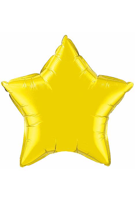 20" Star Foil Balloon Citrine Yellow Pkg/10