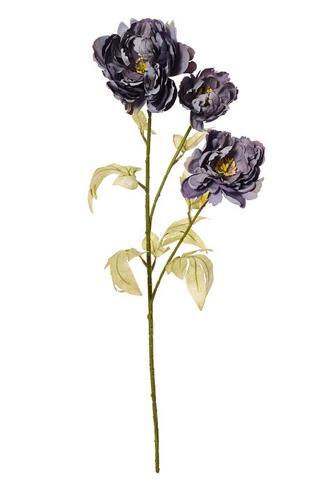 27.5" Silk Peony Spray Purple