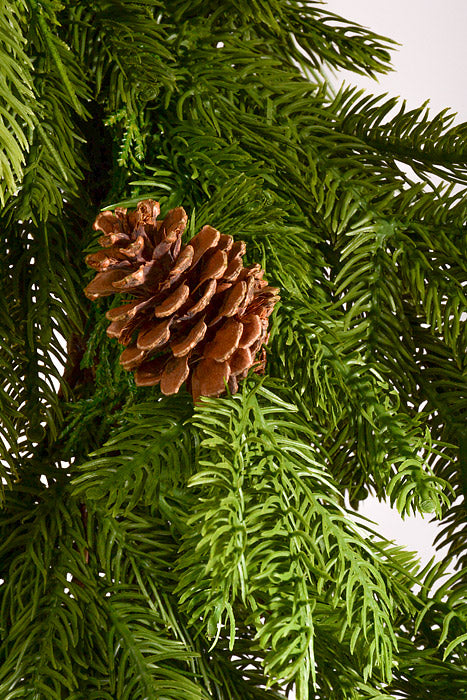 72&quot; x 12&quot; Artificial Natural Touch Mix Evergreen Garland Green