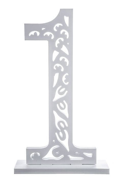 19.5" Carved Number "1" White