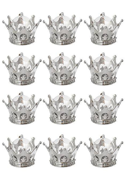 3.25"x 2.5" Crown Box Silver Pkg/12