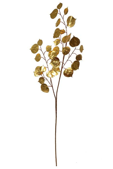 37.5" Camellia Leaves Spray Gold