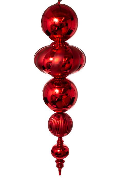 54" Jumbo Ornament Shiny/matte Red