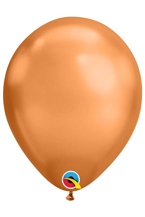 11" Qualatex Plain Latex Balloon Chrome Cooper Pkg/100