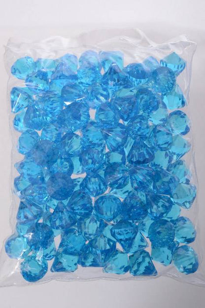 0.75" Acrylic Drop Turquoise Pkg/1lb