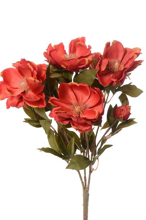 21" Silk Magnolia Bush Orange