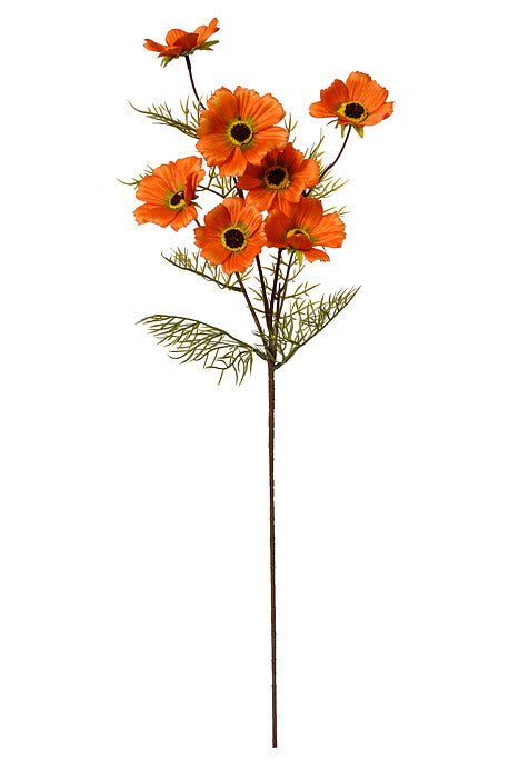 28" Silk Cosmos Spray Orange
