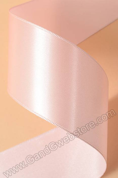 2-1/4" X 10yds Wired Satin Ribbon Light Pink