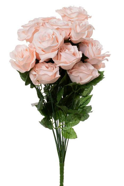 22" Silk Micro Peach Rose Bush X18 Blush Pink