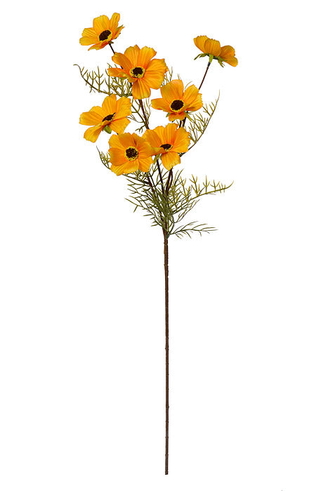 28" Silk Cosmos Spray Yellow