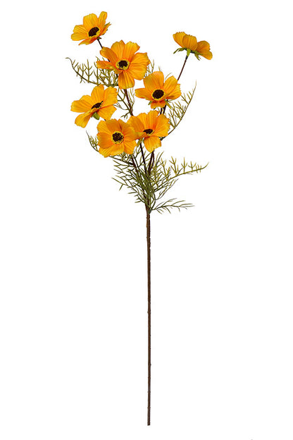 28" Silk Cosmos Spray Yellow