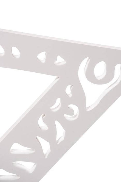 19.75" Carved Letter "z" White