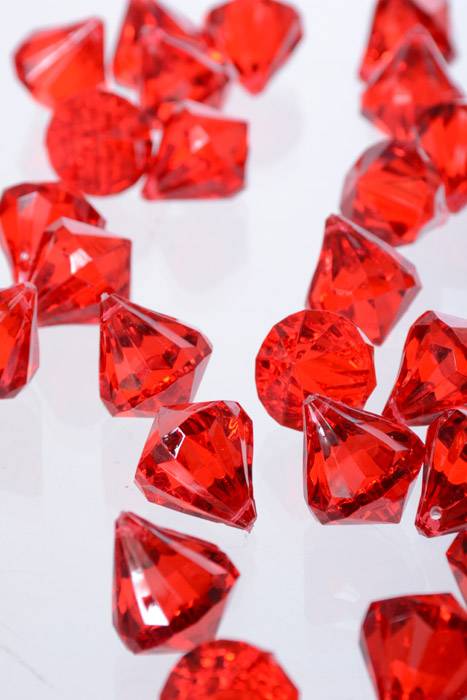 0.75" Acrylic Drop Red Pkg/1lb