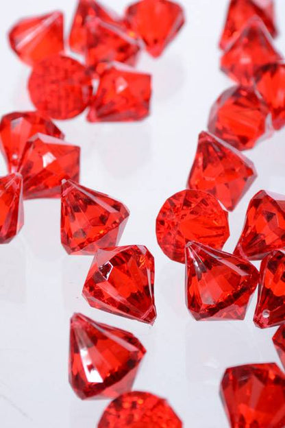 0.75" Acrylic Drop Red Pkg/1lb
