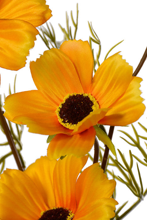 28" Silk Cosmos Spray Yellow